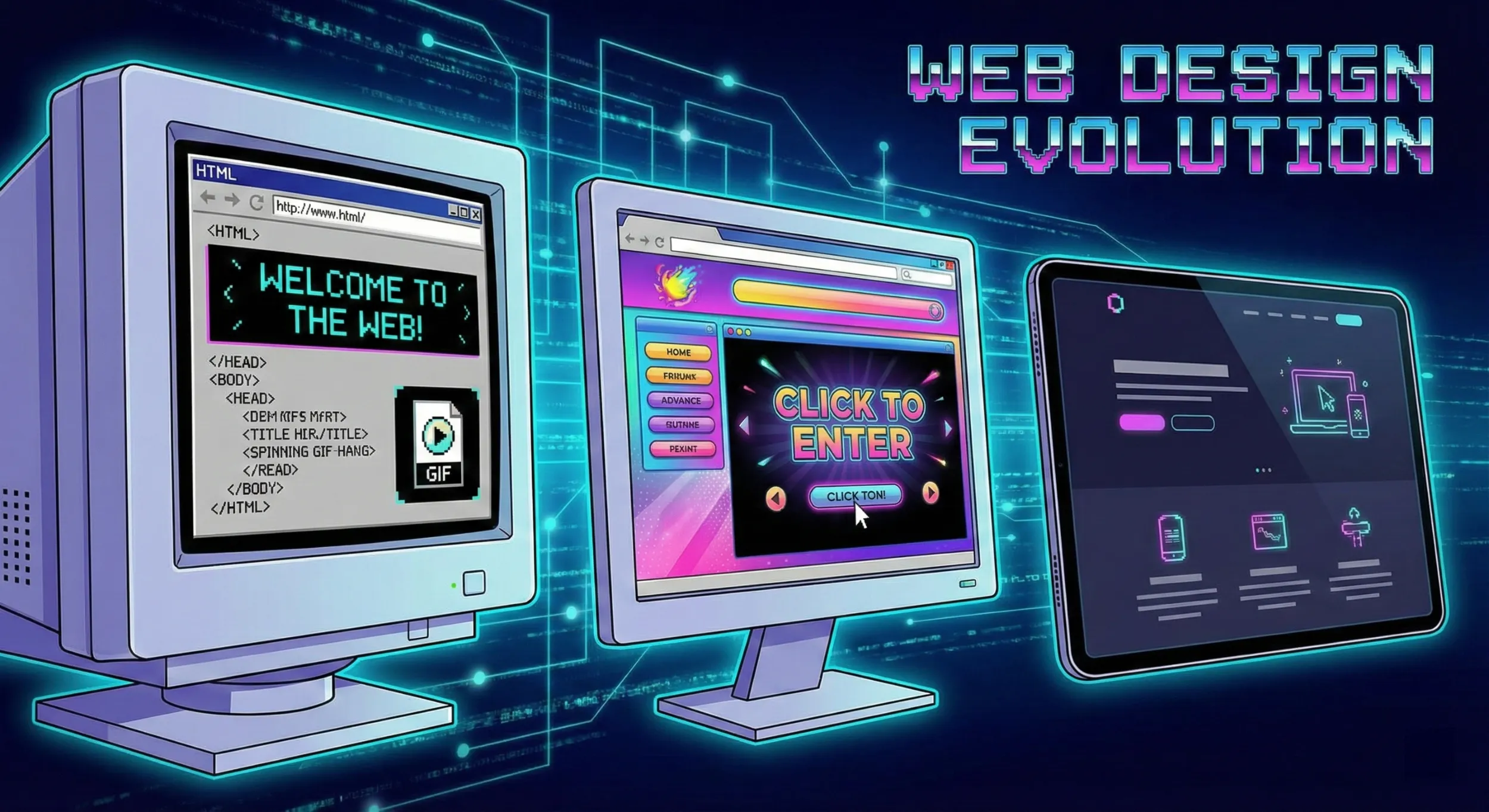 Как старые школы веб-дизайна влияют на современные сайты: анализ и адаптация ретро-стиля