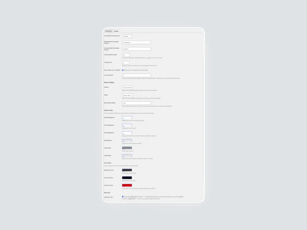 Pure Wishlist & Compare for WooCommerce